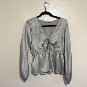 Abercrombie and fitch baby blue stain babydoll top